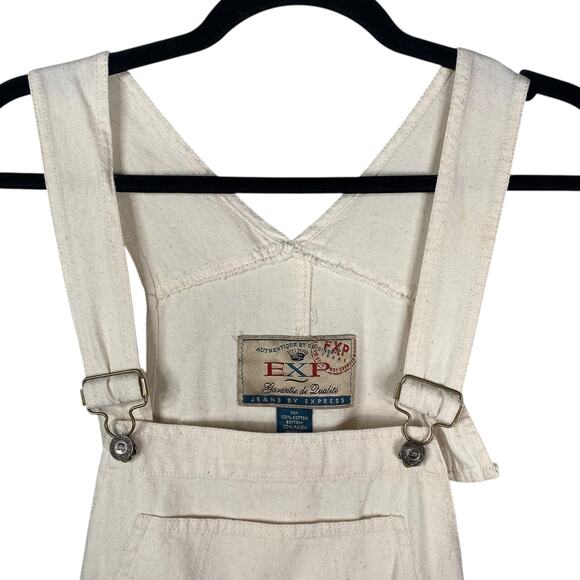 Vtg Jeans by Express 90s Floral Cottagecore Overall Romper Playsuit SZ S - Picture 3 of 7